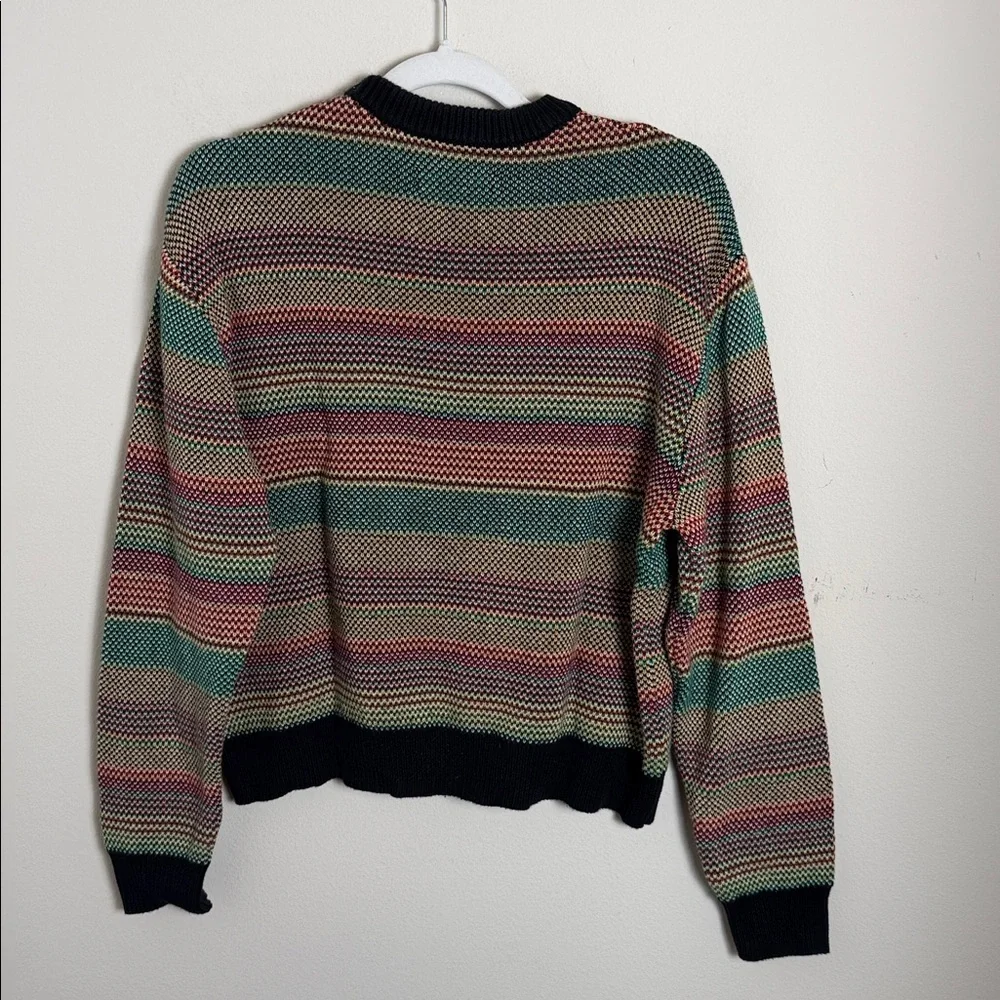 Teddy Fresh Crewneck Rainbow Striped Sweater Size Small